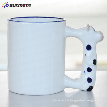 Sublimation tasse blanche animée porc